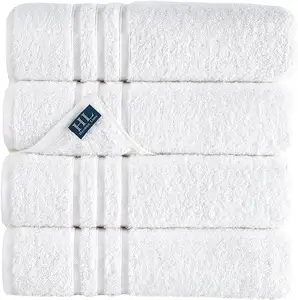 Luxury Plain White 100% Cotton 500Gsm 600Gsm Face Hand Hotel Bath Towel
