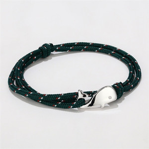 2025 Nueva Venta caliente ballena encanto náutico cadena pulsera ballena ancla pulsera - Product Image 3