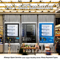 Distributeur automatique 24h/24 conforme ADA, machine à smoothies bio faibles en sucre, fonction SDK, compresseur de refroidissement à monnayeur Junxin 750W