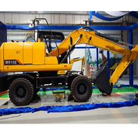 Колесный экскаватор W915E, 15 тонн, для дорожного строительства, коммунальных и муниципальных работ