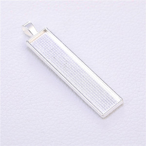 200PCS 10*50mm <span class=keywords><strong>Cameo</strong></span> hình chữ nhật bezels trống Mặt Dây Chuyền Cabochon cơ sở thiết lập cho đồ trang sức làm phụ kiện nguồn cung cấp - Product Image 5