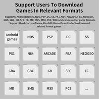 Consoles de jeux vidéo Qbuy ANBERNI RG DS, double écran tactile avec système Android 14, 128 Go, lecteurs de jeux rétro portables, 4000 mAh, 4 pouces