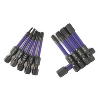 Embouts de tournevis à tête hexagonale magnétiques personnalisés H1.5-8, phosphate noir, tige hexagonale de 1/4 pouce