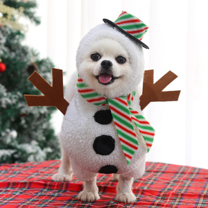 Disfraz de Muñeco de Nieve para Perros, Ropa Navideña para Mascotas, Divertido Traje para Perro con Diseño de Muñeco de Nieve de Pie - Product Image 2