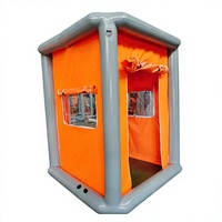 Tente de décontamination d'urgence portable, abri gonflable de décontamination chimique pour site de sauvetage en cas de catastrophe industrielle