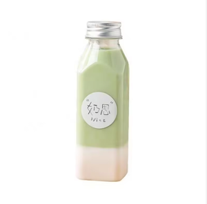 8oz square PET <b>bottle</b> 12oz <b>plastic</b> juice container Screw cap beverage <b>bottle</b> <b>Empty</b> drinking container - Product Image 6