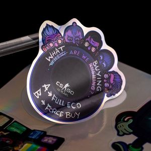 Etiquetas Adhesivas Holográficas Personalizadas con Logotipo, Resistentes al Agua, en Formato Kiss Cut, Impresión en Vinilo Holográfico - Product Image 1