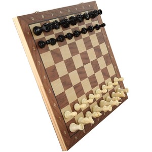 Scacchiera Magnetica Internazionale in Legno Massello di Alta Qualità, Pieghevole, con Pezzi Magnetici per <span class=keywords><strong>Principianti</strong></span> - Product Image 5