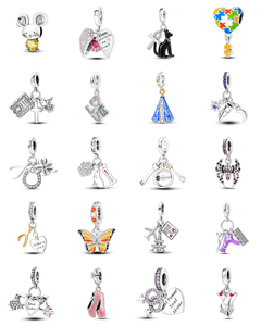 Pendentifs Breloques Cœur en Zircon Taillé Rose, Design Original, en Argent 925 Plaqué Or/Argent/Or Rose pour Créations DIY <span class=keywords><strong>Animaux</strong></span> - Product Image 2