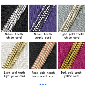 Usine en gros 3 #4 #5 #7 #8 #10 # or et argent or dents galvanoplastie dents par rouleau sacs <span class=keywords><strong>valise</strong></span> Nylon fermeture éclair rouleau - Product Image 2