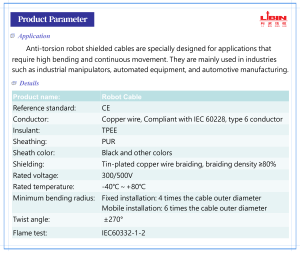 Câbles en cuivre toronné blindés anti-torsion préférés, conformes à la norme ROHS pour PVR, isolés 300/500V, 1 AWG -55~150 pour usage industriel - Product Image 5