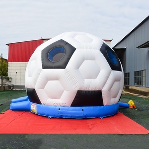 Castillo Inflable con Diseño de Balón de Fútbol, Casa de Brinco Inflable Comercial para Fiestas al Aire Libre para Niños y Adultos en Alquiler - Product Image 3