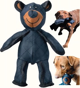 Jouet interactif pour animaux de compagnie à <span class=keywords><strong>prix</strong></span> de gros, jouet pour chien incassable Mighty Bear rose et noir avec son couineur - Product Image 1