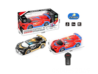 Voiture de sport télécommandée led, 2 canaux, lumière 3D, télécommande, volant, grande vitesse, jouets, pour enfants, échelle 1:20