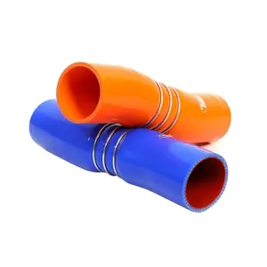 厂家价格橙色驼峰散热器硅胶管中冷器软管不锈钢驼峰硅胶管