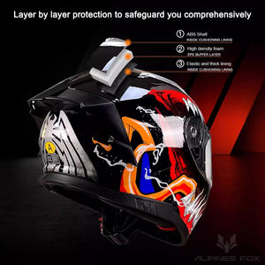 Casque de moto DOT Casque intégral de sécurité <span class=keywords><strong>pour</strong></span> les courses de plein air Motocross Casque de moto Casco Moto Capacetes Casque 3C - Product Image 2