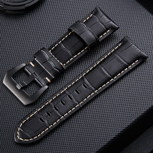 Bracelet en cuir de bambou clouté bracelet de montre-bracelet en cuir avec 20/22/24/26mm mode <span class=keywords><strong>vintage</strong></span> pour hommes <span class=keywords><strong>Panerai</strong></span> - Product Image 1