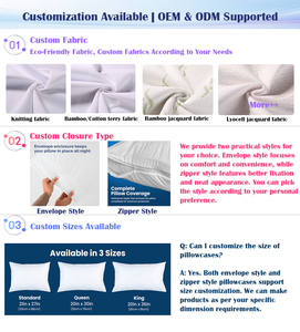 Funda de <span class=keywords><strong>almohada</strong></span> personalizada de 5 estrellas para Hotel, Protector de <span class=keywords><strong>almohada</strong></span> de fibra de bambú resistente al agua, antiácaros - Product Image 5