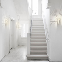 Boîtier de marches d'escalier droites et d'élévation en pierre de Quartz de marbre naturel