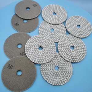 Almohadillas de pulido de diamante de resina flexibles húmedas OEM de 4 pulgadas de fábrica directa de China para cuarzo, mármol, <span class=keywords><strong>pizarra</strong></span>, arenisca, hormigón y granito abrasivo - Product Image 2