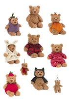 Gelée chat Barcelone ours en peluche PP coton rempli Super doux à collectionner ours en peluche cadeau série de noël série quotidienne