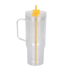 20pack Custom Logo 40oz Snow Globe Double Walled Acrylic Plastic Travel <b>Cups</b> Colored <b>Lids</b> Silicone Plug BPA Free Eco-Friendly - Product Image 4