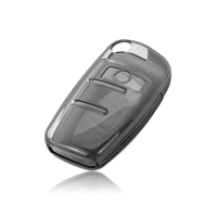 Yumuşak TPU araba anahtarlık kapak uzaktan otomatik anahtar kutu kapak tam koruma tasarım Fit için Fit Audi araba aksesuarları