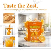 AegleWell Poudre d'électrolytes saveur orange, supplément sans glucides, poudre d'hydratation sportive, emballage personnalisé pour les distributeurs mondiaux