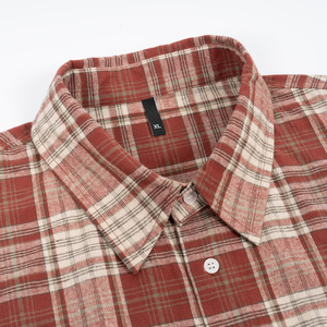 T-shirt in sgualciola di alta qualità con Logo personalizzato alla moda Design <span class=keywords><strong>a</strong></span> scacchi Casual ed elegante Anti-rughe funzione ODM fornitura - Product Image 3