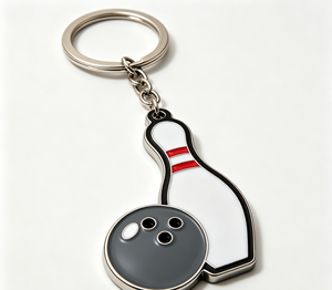 Custom <b>Bowling</b> Keychain Soft Hard Enamel Metal Key Ring Enamel Keyring Promotional Souvenir Gift - Product Image 4