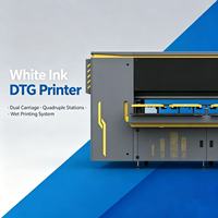 Imprimante DTG à double chariot et 4 stations pour encre blanche, machine d'impression textile numérique directe sur vêtement I3200-A1*8