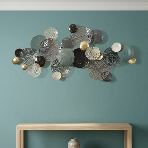 Art mural unique de style portrait multicolore durable avec un design en filet, art mural pour le salon, la chambre à coucher, décoration d'arrière-plan - Product Image 4