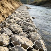 Jaring Gabion Galvanis Panas untuk Penguatan Tepi Sungai, Anti Erosi, untuk Proyek Pertahanan Banjir