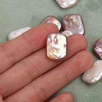Perle baroque rectangulaire de 14*20mm, forme bloc, perle d'eau douce naturelle, haute brillance, perle irrégulière pour bijoux statement