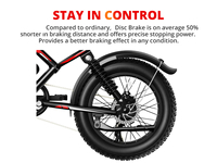 Vélo électrique à pneus larges S8 de 20 pouces avec moteur arrière et batterie au lithium 250W, vélo électrique sportif urbain 48V V20 pour l'Europe, double moteur