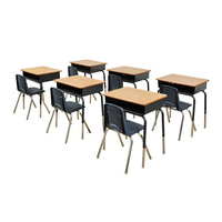 Bureau d'étudiant moderne à hauteur réglable avec boîte à livres en métal à façade ouverte