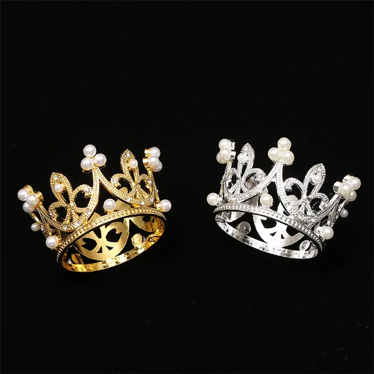 Cake Pearls Decoration Accessories Crown Birthday Tiara Mini Crown For Molding