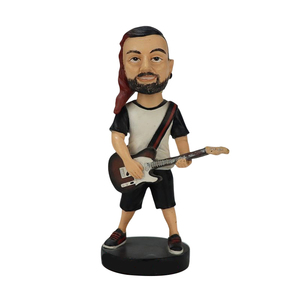 Personalizzato in resina artigianato figurina statuetta stile artificiale <span class=keywords><strong>chitarrista</strong></span> musicista per scrivania e decorazione auto - Product Image 1