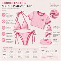 Groothandel op maat gemaakte bikini's met eigen label en digitale print voor merkcollectie, op maat gemaakte bikini's strandkleding