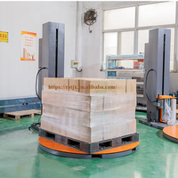 Machine d'emballage de palettes électrique entièrement automatique avec pré-étirement de film pour la logistique d'entrepôt et l'emballage de marchandises