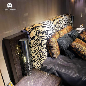 Luxury Homey Italian High-end Luxury Leopard Print Double <strong>Bed</strong>, Stylish Modern Bedroom Set Furniture, Extra-large Bedroom Set - Product Image 5