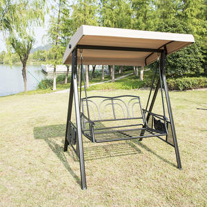Ensemble de chaise balançoire économique banc suspendu de jardin extérieur avec auvent <span class=keywords><strong>hamac</strong></span> <span class=keywords><strong>deux</strong></span> <span class=keywords><strong>places</strong></span> pour adultes décor de cour - Product Image 6