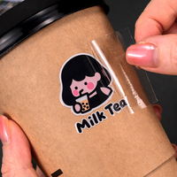 Etiqueta Adhesiva de Transferencia UV DTF con Relieve 3D Personalizada, Etiqueta de Cristal Impermeable, Calcomanía con Logotipo Brillante para Empaque de Cajas de Café