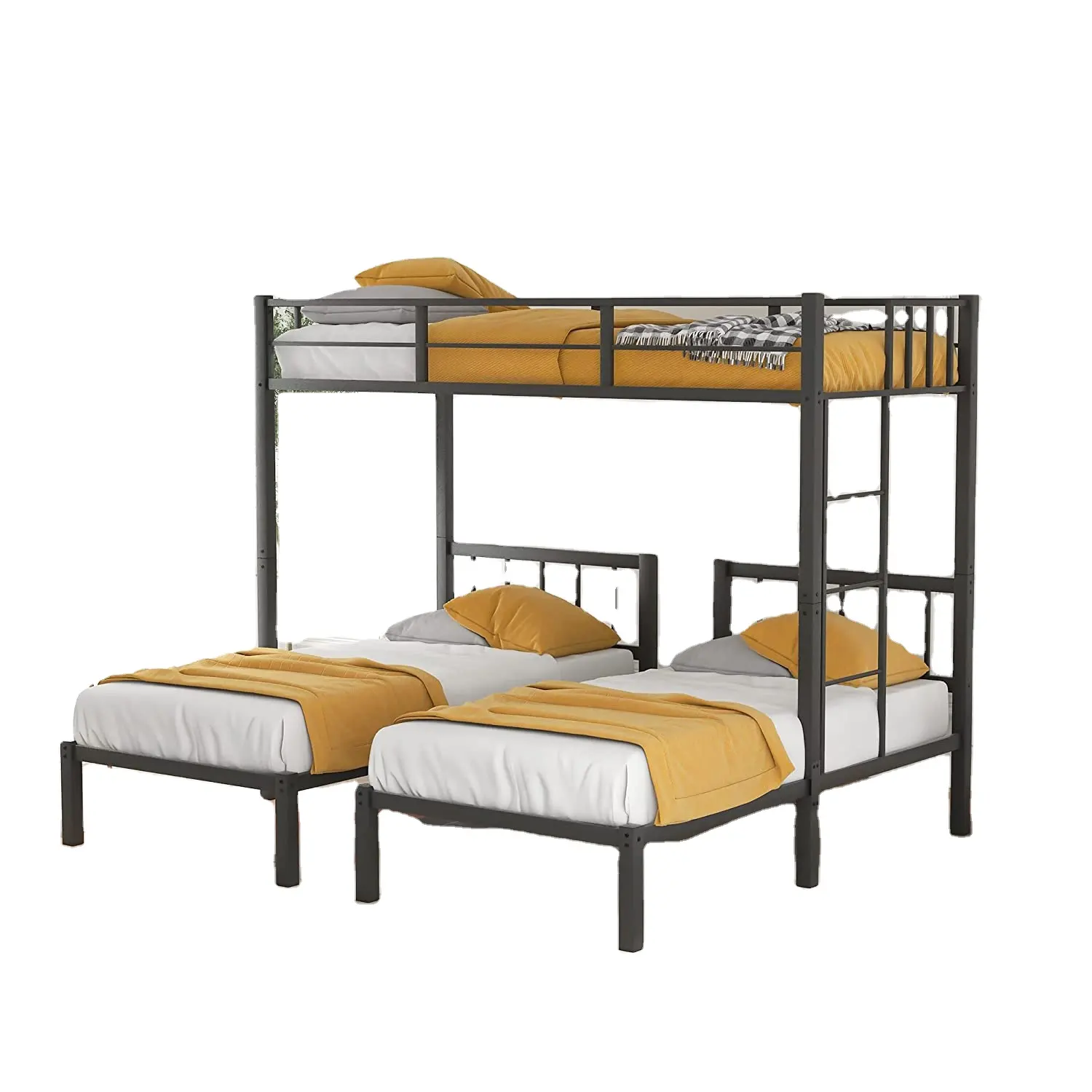 Top sales metal triple bunk bed frames detachable bed frames