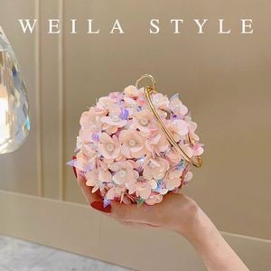 Bolso de Mano de Novia con Flores y Perlas para <span class=keywords><strong>Fiesta</strong></span> de Bodas - Product Image 5