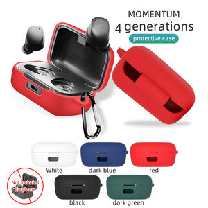 Adecuado para <span class=keywords><strong>SENNHEISER</strong></span> MOMENTUM <span class=keywords><strong>True</strong></span> <span class=keywords><strong>Wireless</strong></span> 4 Gen Case Funda protectora de silicona para auriculares a prueba de golpes con gancho - Product Image 2