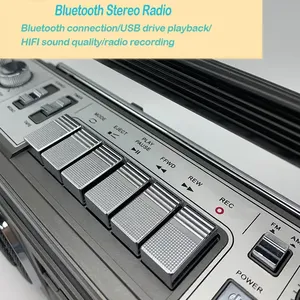 Nhà Sản Xuất Nhiều Màu Sắc Cổ Điển Retro Loa Bluetooth Không Dây ABS Xách Tay Đài Phát Thanh Phong Cách Âm Nhạc Máy Nghe Nhạc - Product Image 3