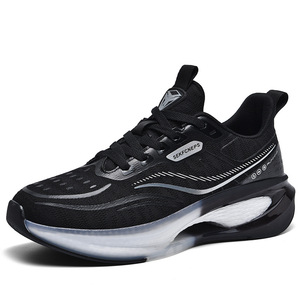 Chaussures de course décontractées à lacets pour hommes/femmes, tendance, avec semelle en popcorn, maille respirante et semelle intérieure en EVA, idéales pour le sport au printemps, en été et en automne - Product Image 2