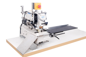 Machine à coudre semi-automatique pour ourlets de t-shirts GRAND, ourleur automatique de manches, machine à point de recouvrement à lit plat, moteur haute vitesse - Product Image 2