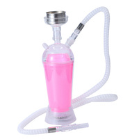 Tasse de narguilé en acrylique à lumière LED portable pour voyage Chicha Shisha de voiture personnalisée avec technique givrée
